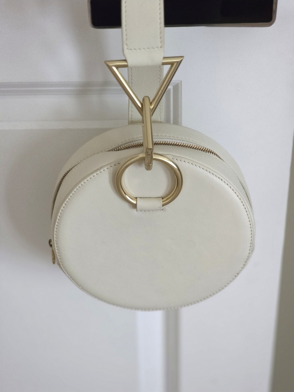 Tara Zadeh Crossbody Bag with Gold Ring Detail